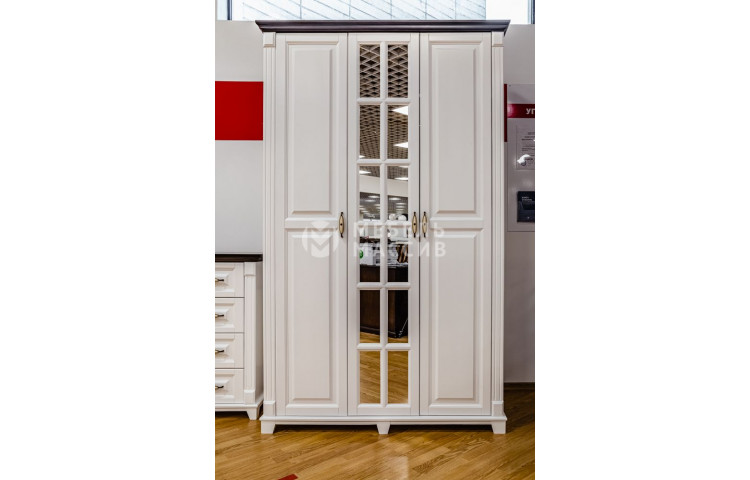 Шкаф Прованс Браун (белая эмаль + Венге 3)